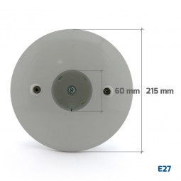 Base gris de aluminio para bola E27